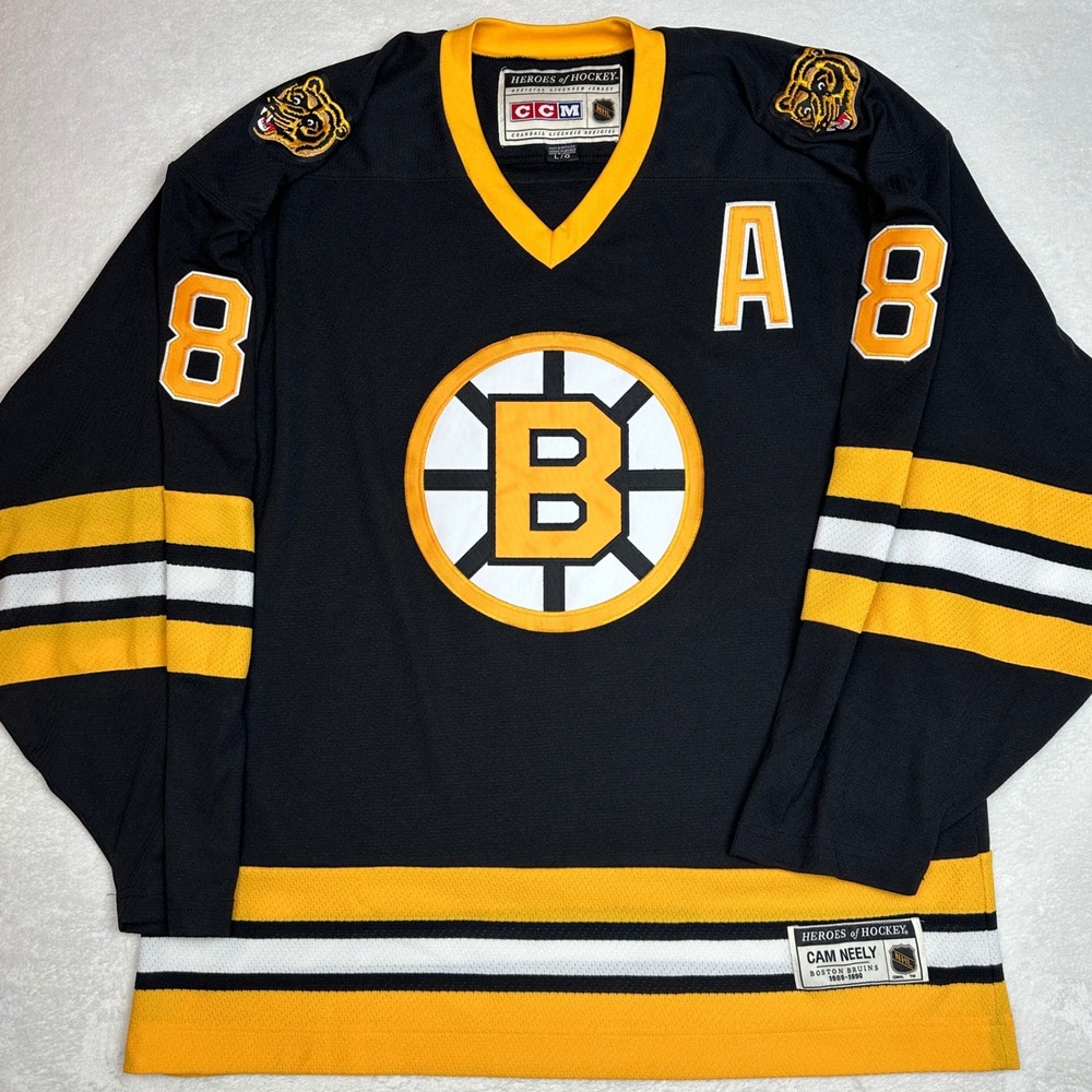Vintage CCM Cam Neely Boston Bruins‎ #8 Heroes of Hockey NHL Jersey Men's L G